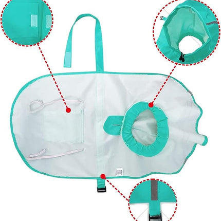 Large Dog Raincoat Adjustable Pet Waterproof Clothes Lightweight Rain Jacket Poncho Hoodies with Strip Reflective(Dark Blue,XXL)