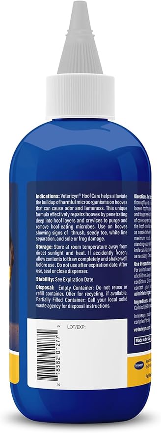 Vetericyn Mobility Equine Hoof Care for Sole and Frog Damage Caused by Thrush, White Line Separation, and Seedy Toe. 8 Ounces