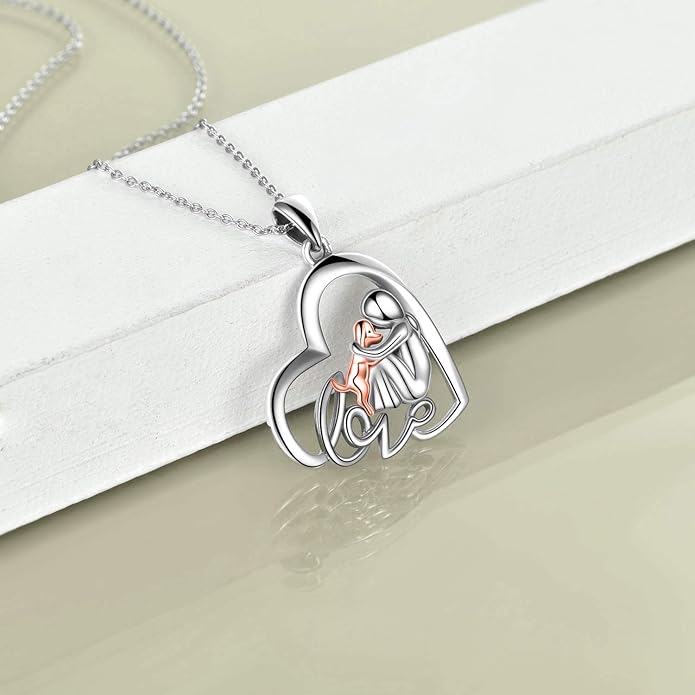 YFN Sterling Silver Keepsake Dog Pendant Necklace Dog Lover Memorial Gifts for Women