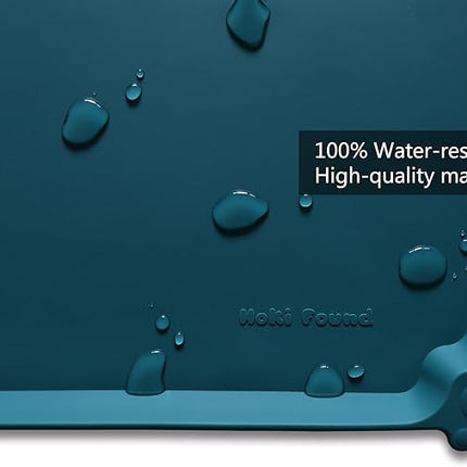 Hoki Found Large Silicone Pet Food Mats Tray - Non Slip Pet Dog Cat Bowl Mats Placemat - Dog Pet Cat Feeding Mat - Waterproof Dog Cat Food Mats -Pet Water Mats for Carpet - Sicilian Ocean