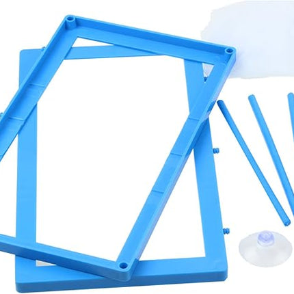 AQUANEAT Fish Tank Breeder 2 pcs Large Mesh Net Fry Saver Aquarium Spawn Hatchery Isolation with Suction Cups