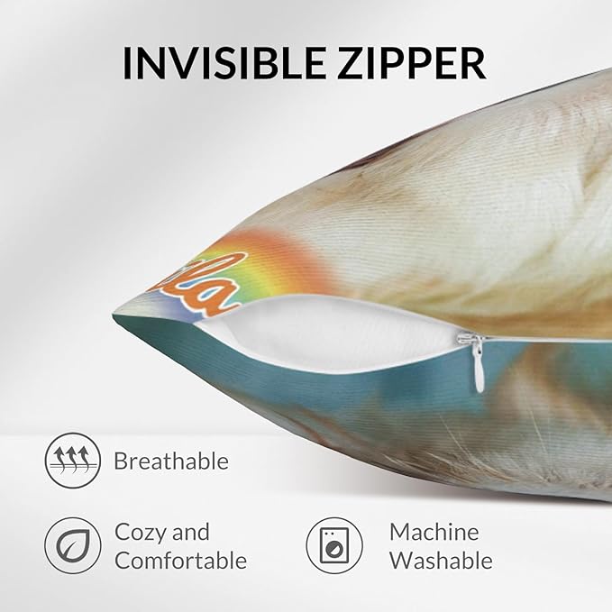 Custom Pet Memorial Throw Pillow with Photo, Personalized Sympathy Gifts for Dog Cat Loss, Pet Memorial Gifts for Pet Loss, Birthday, Christmas, (16x16 Inch)