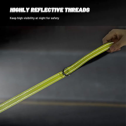 Roses&Poetry Reflective Dog Collar and Leash Set with Gradient Amber, Adjustable Durable Puppy Collars Leashes for Extra Small Dogs (Amber-XS)