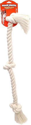 Flossy Chews 100-Percent Cotton White 3-Knot Rope Tug, X-Large, 36-Inch