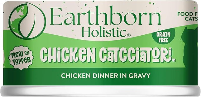Earthborn Holistic Chicken Catcciatori Grain-Free Moist Cat Food 3 Ounce (Pack of 24)