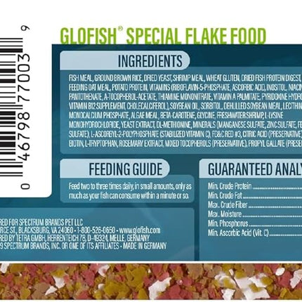 GloFish Special Flake Dry Fish Food for Brightness, 1.59 Oz