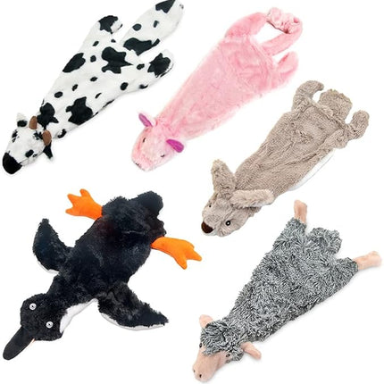 Best Pet Supplies Interactive Squeaky Dog Chew Toy, Ideal Dog Toys for Chewers, Small, Medium & Large Dogs, and Fetch Lovers - Pack of 4 (Various Style-Color), Large