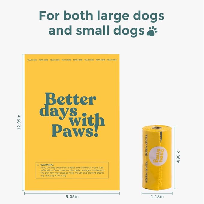 Dog Poop Bags Rolls Guaranteed Leak Proof and Extra thick Poop Bags for Dogs,270 Count 18 Rolls,Unscented, Doggie Poop Bag for Puppy and Big Dogs