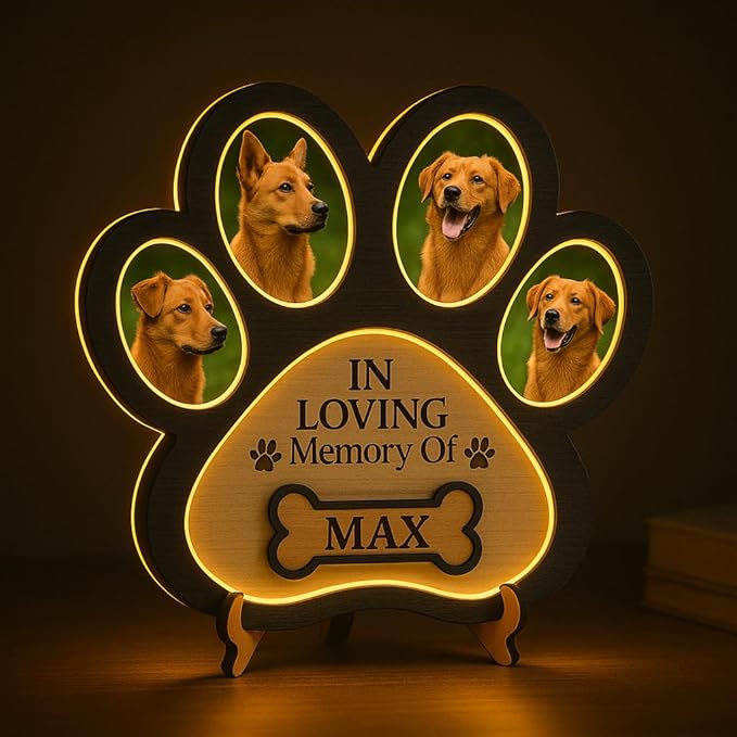 Nazenti Personalized Dog Memorial Gifts, Loss Of Dog Sympathy Gift, Pet Bereavement Frame, Custom Cat Memorial with Photo, Loss Sympathy Gift for Cat, Pet Remembrance Picture Frame