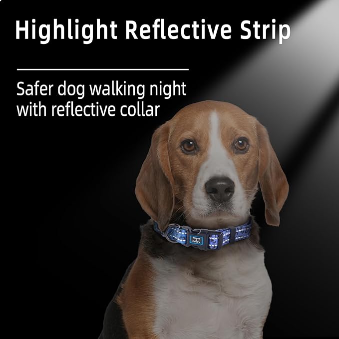 Roses&Poetry Dog Collars for Medium Dogs, Leopard Print Puppy Collar Adjustable Nylon Pet Collar Durable Reflective for Small Medium Large Dogs(Violet-Leopard M)