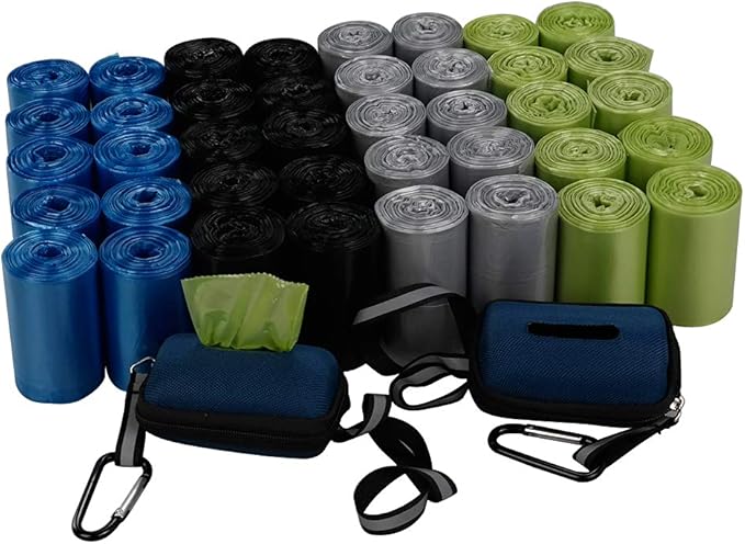 Obstnny 1400 Dog Waste Bags With 1 Free Dispensers, Colored Poop Bags