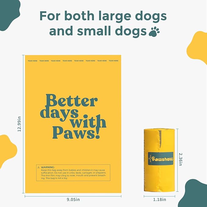 Dog Poop Bags Rolls Guaranteed Leak Proof and Extra thick Poop Bags for Dogs,120 Count 8 Rolls,Unscented, Doggie Poop Bag for Puppy and Big Dogs