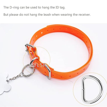Dog Collar Strap for Most of Electronic Training Shock Collar Receivers-Adjustable Durable Waterproof Odorless 3/4 Inch Collar Replacement for Barking Fence-Pet TPU Collar Strap