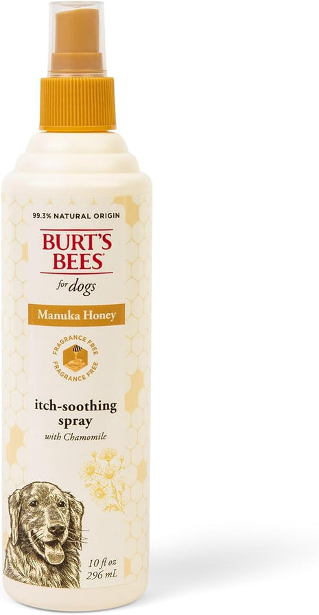 Burt’s Bees for Pets Itch Spray with Manuka Honey and Chamomile for Dogs - Naturally Derived Ingredients, Formulated Without Artificial Fragrances, Sulfates, Colorants, 10 Fl Oz