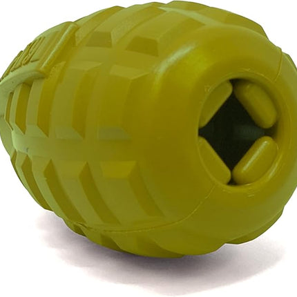 SodaPup USA-K9 Grenade – Durable Dog Treat Dispenser and Chew Toy Made in USA from Non-Toxic, Pet Safe, Food Safe Natural Rubber Material for Mental Stimulation, Problem Chewing, Calming Nerves & More
