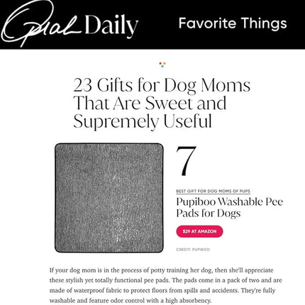 PUPIBOO Washable Pee Pads for Dogs and Cats - Super Absorbent Reusable Puppy Training Pads - 100% Waterproof, Leak-Proof & Non-Slip Whelping Pads for Pet Housebreaking