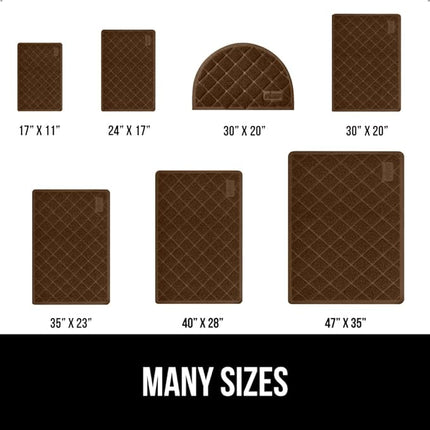 GORILLA GRIP Cat Litter Box Mat, Water Resistant, US Designed Kitty Litter Trapping Mats, Easy to Clean, Scatter Control, Less Mess and Clean Floors, Kitten Supplies for Indoor Cats, 24x17 Brown