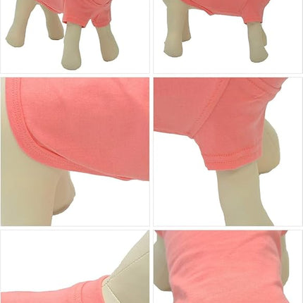 Lovelonglong Pet Clothing Dog Costumes Basic Blank T-Shirt Tee Shirts for Large Dogs Lotus Pink XXXXL