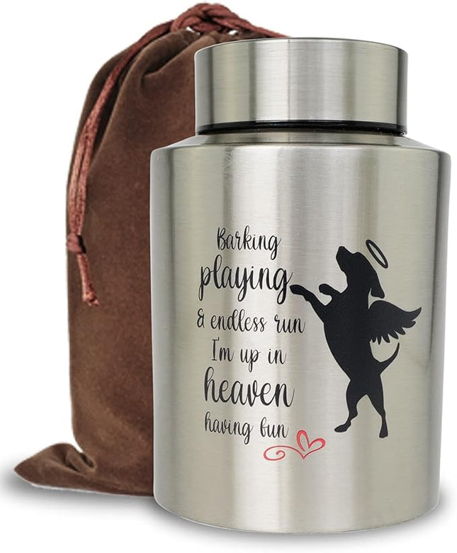 Pet Cremation Urns for Dogs Ashes, Up to 60 lbs Dog Memorial Keepsake Urns for Ashes-Medium (Playing in Heaven)