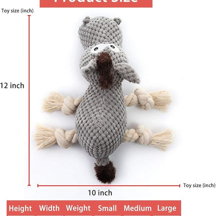 Dog Toy, Large Dog Squeaky Toys, Stuffed Animal Dog Plush Toy for Puppy, Small, Middle, Large Dogs (Donkey(Grey))