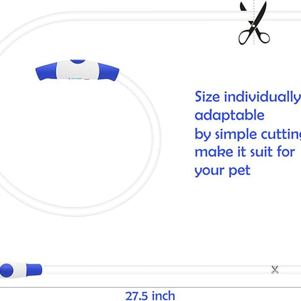 Light up Dog Collar, BSEEN USB Rechargeable Flash Dog Necklace Light, Pet Safety Collar Makes Your Beloved Dogs Be Seen at Night for Small Medium Large Dogs(Blue)