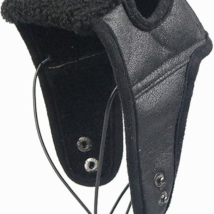 Leconpet Dog Aviator Hat, Dog Winter Pilot Hat with Ear Flaps for Cold Weather (XL, Black)