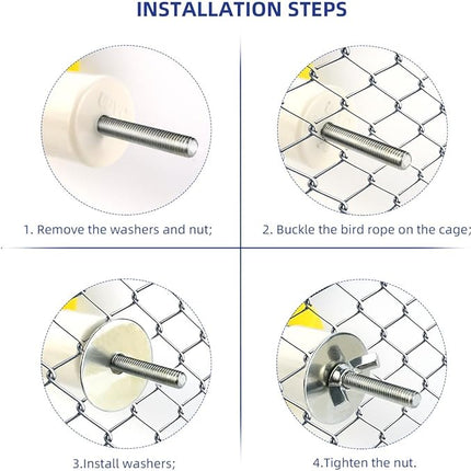 Bird Bungee Climbing Swing - Colorful Parakeet Rope Perch (23.6 Inches)