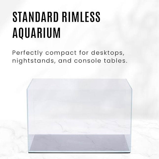 UNS Ultra Clear Rimless Tank - 20.5GAL | 77.7L - 23.62x14.17x14.17 | 60x36x36 CM, 6mm Glass Thickness, Leveling Mat Included - Low Iron, High Clarity Fish Tank w/ 45° Mitered Edge - [60U]