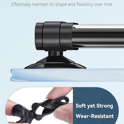 Pawfly 6 Pcs Fish Tank Tube Light Suction Cups Aquarium Suction Cups for 1" to 1.5" Wide Aquarium Tube Light Holders Suckers with 1 Inch Elastic Rubber Ring (Not for Airline Tubing)