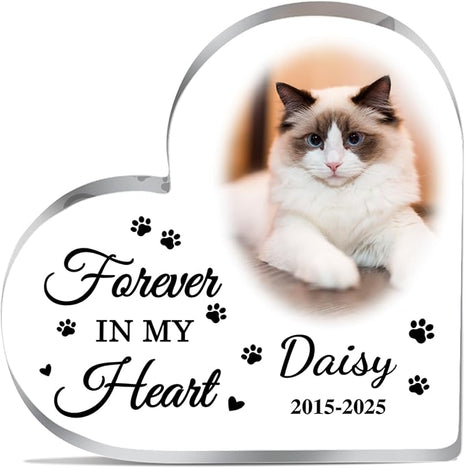 Cat Memorial Gifts for Loss of Cat Custom Pet Memorial Acrylic Plaque Pet Loss Gifts Pet Memorial Gifts for Dogs Cats Dog Remembrance Bereavement Gift Dog Death Sympathy Gift in Memory of Dog Keepsake