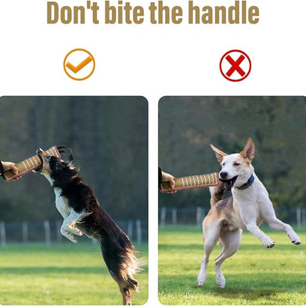 Storystore Dog Tug Toy Dog Training Bite Pillow Jute Bite Toy - Best for Tug of War, Puppy Training Interactive Play - Interactive Toys for Small and Medium Dogs
