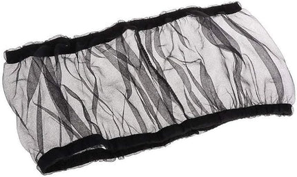 Bird Cage Seed Catcher Seeds Guard Parrot Nylon Mesh Net Cover Stretchy Shell Skirt Traps Cage Basket Soft Airy (M, Black)