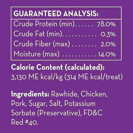 Dingo Ringo-o-o, Premium Rawhide Treats with Real Meat for Small, Medium, and Large Dogs 5-Count