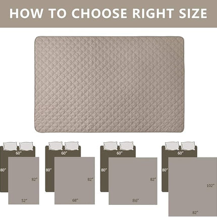 SPXTEX Dog Bed Cover Washable Pee Pads Dog Blankets for Puppy Large Dog Cat,Sofa Reversible Changing Pad Reusable 1 Piece（68"x82",Beige+Sand+Sand）