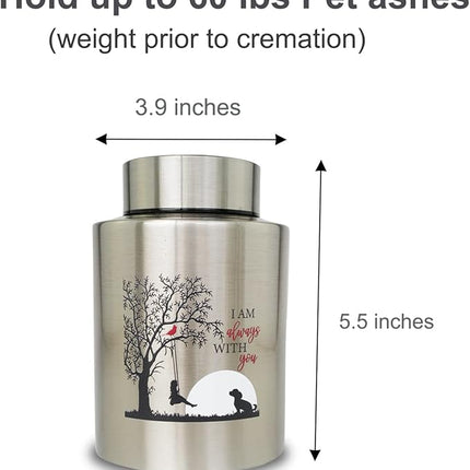 Pet Cremation Urns for Dogs Ashes, Up to 60 lbs Dog Memorial Keepsake Urns for Ashes-Medium (I Am Always with You)