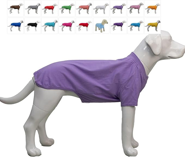 Lovelonglong 2019 Pet Clothing Dog Costumes Basic Blank T-Shirt Tee Shirts for Small Dogs Violet L