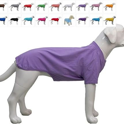 Lovelonglong 2019 Pet Clothing Dog Costumes Basic Blank T-Shirt Tee Shirts for Small Dogs Violet M