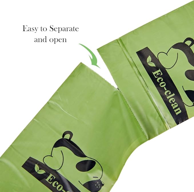 ECO-CLEAN Poop Bags Biodegradable, 16 Rolls/240 Bags, Dog Waste Bags, Unscented, Leak-Proof, Easy Tear- Off