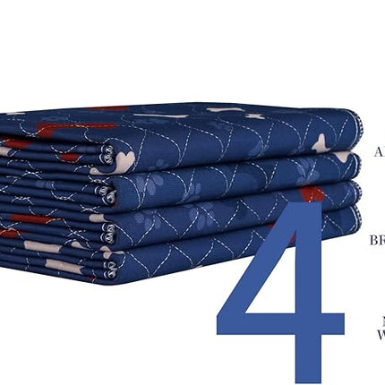 Washable Pee Pads for Dogs + Pet Grooming Gloves - Waterproof & Non-Slip Fast Absorbing Puppy Potty Training Pads,Reusable Whelping Pads, Pee Pad for Guinea Pig Cage,Dog Playpen Mat