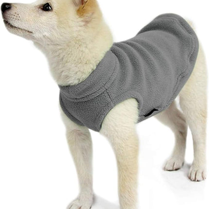Gooby Stretch Fleece Vest Dog Sweater - Gray, X-Small - Warm Pullover Super Stretchy Fleece Dog Jacket for Small to Large Dogs