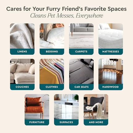 Puracy Pet Stain and Odor Remover - Enzyme Cleaner for Dog Urine and Poop Carpet - Cat Pee Enzyme Cleaner for Cat Urine - Cucumber & Mint, 48oz