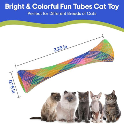 SPOT Kitty Fun Tubes Cat Toy | Bouncy Cat Toy with Catnip Inside for Cats and Kittens to Bite, Swat and Chase | Interactive Cat Toy | 3 Pieces