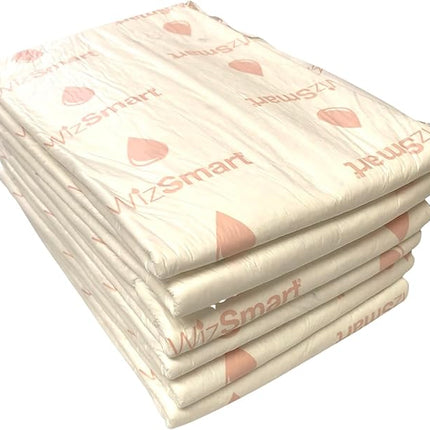 WizSmart Heavyweight Dog Pee Pads for Large Dogs, Puppies, Seniors – Ultra Absorbent, Leak Proof, Odor Control, Quick Dry, XL Training Pads with Stay Put Tabs – 23.5" x 31.5", 14 Cup Capacity