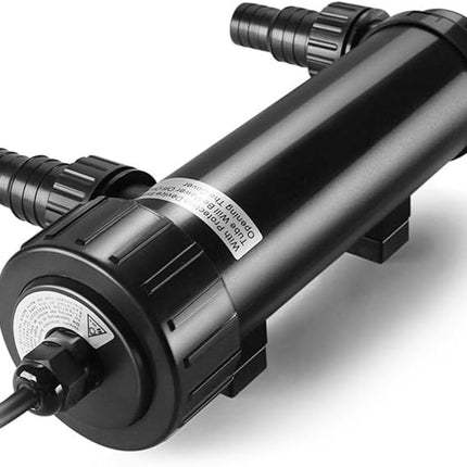 Flexzion Pond UV Lights for Outdoor Ponds - 9W Small Light, 2113-Gal Capacity, 1500L/H UV Pond Clarifier for Outdoor Ponds, Clears Water in Days (CUV-109A)