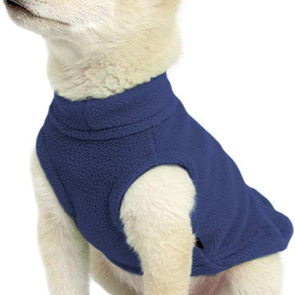 Gooby Stretch Fleece Vest Dog Sweater - Indigo Blue, X-Small - Warm Pullover Super Stretchy Fleece Dog Jacket for Small to Large Dogs
