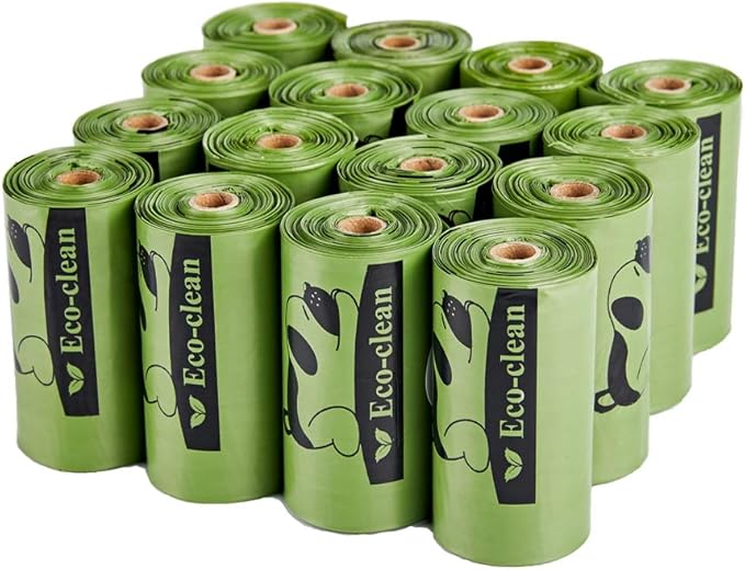 ECO-CLEAN Poop Bags Biodegradable, 16 Rolls/240 Bags, Dog Waste Bags, Unscented, Leak-Proof, Easy Tear- Off