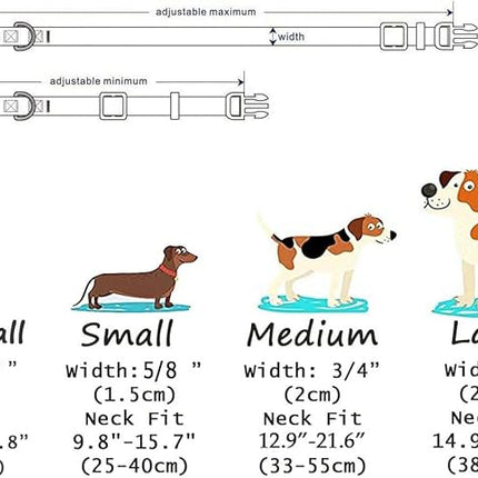 Dog Collar with Bohemia Floral Tribal Geometric Patterns - Soft Ethnic Style Collar Adjustable for Small Medium Large Dogs(Black Bohemia,M)