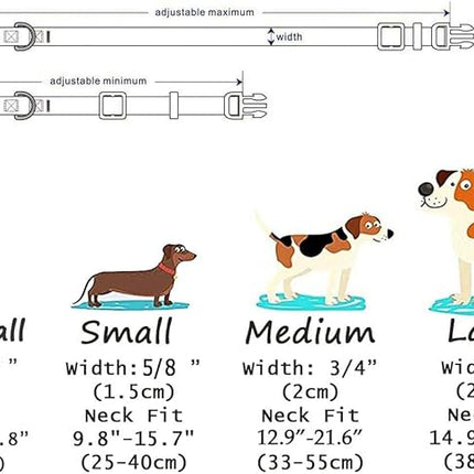 Dog Collar with Bohemia Floral Tribal Geometric Patterns - Soft Ethnic Style Collar Adjustable for Small Medium Large Dogs(Strawberry,XS)