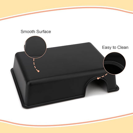 Hypeety Reptile Hide Box, Small Animal Hideaway, Hides with Texture Help Peeling, for Snakes, Lizards, Leopard Gecko (M)