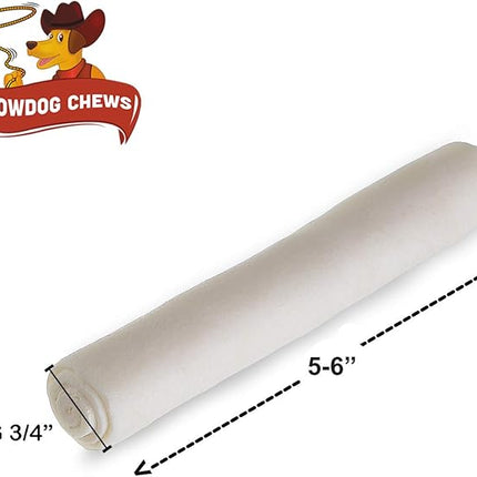 Cowdog Chews 5-6 Inches Rawhide Retriever Roll - Chewing Dog Treat, 100% Natural - Natural Grass Fed Livestock Sourced (22 Pack)